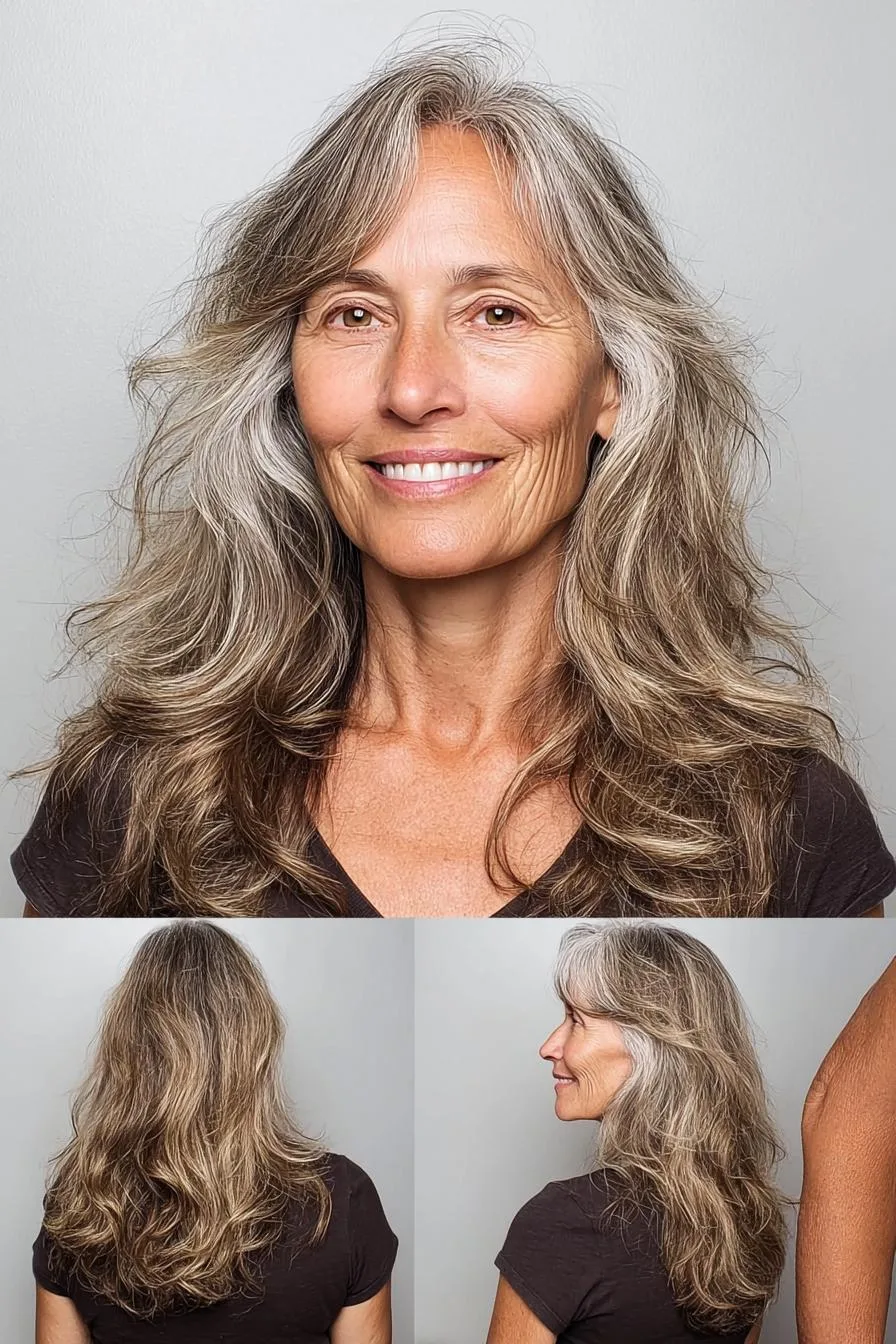 Radiant Silver Blonde Waves