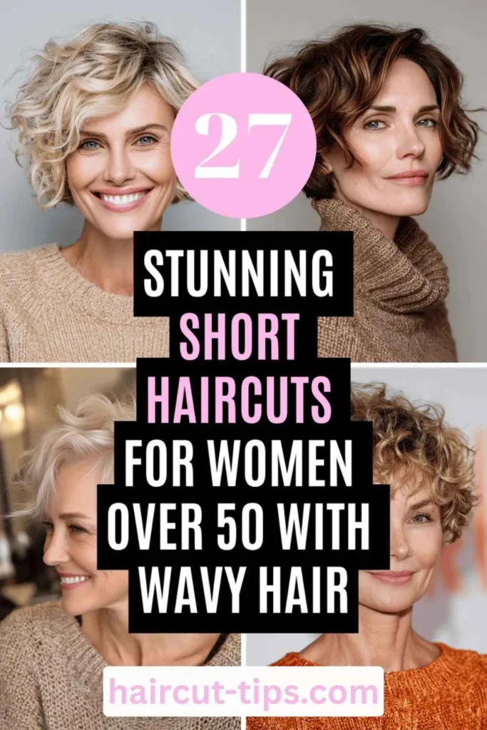 27 Age-defying Short Haircuts for Women Over 50 with Wavy Hair 2025