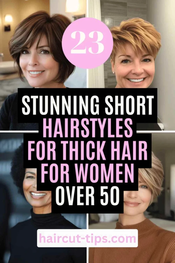 23 Stunning Short Hairstyles for Thick Hair for Women Over 50
