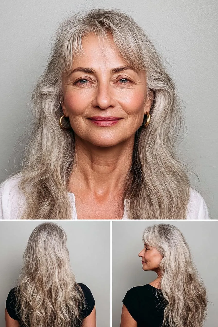 Silver Waves Gracefully Framed