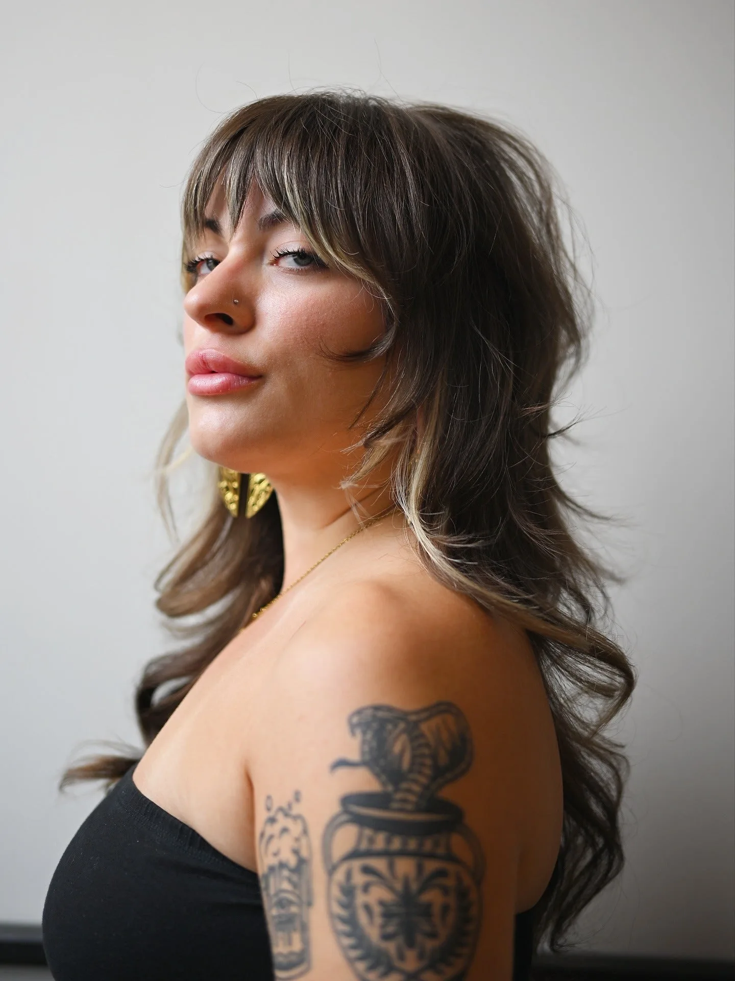 1. Soft Shag with Tousled Curtain Fringe in Ash Brown (Messy Fringe Haircut For Women)