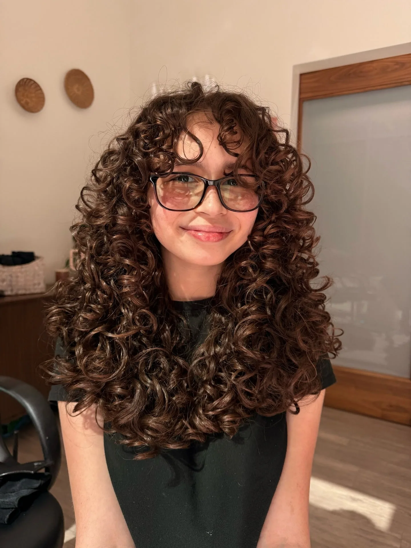 12. Glossy Ringlets with Soft Fringe (Wispy Bangs For Curly Hair)