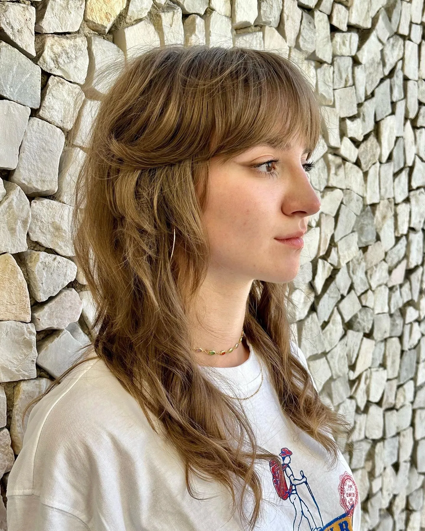 12. Golden Chestnut Shag with Face-Framing Layers (Shaggy Haircuts)