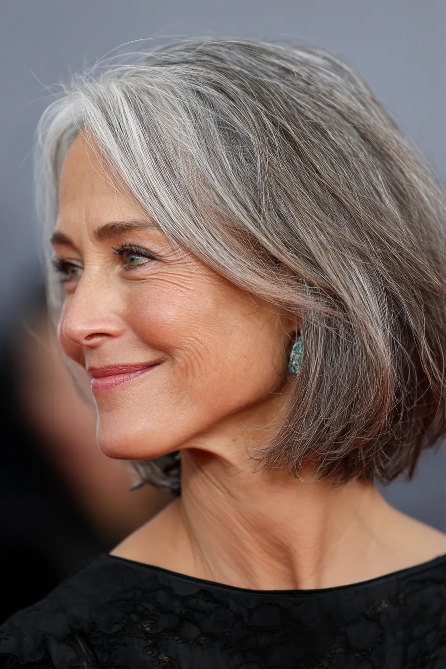 18. Rounded Midi with Dimensional Dark Blonde (Medium Length Hairstyles For Women Over 60 With Fine Hair) - Medium Length Hairstyles For Women Over 60 With Fine Hair