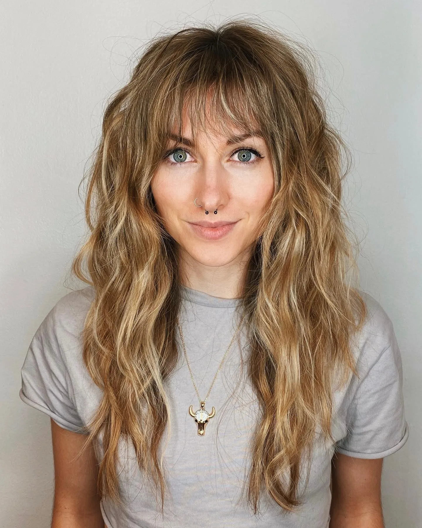 6. Beachy Layers with Messy Fringe in Sandy Blonde (Messy Fringe Haircut For Women)