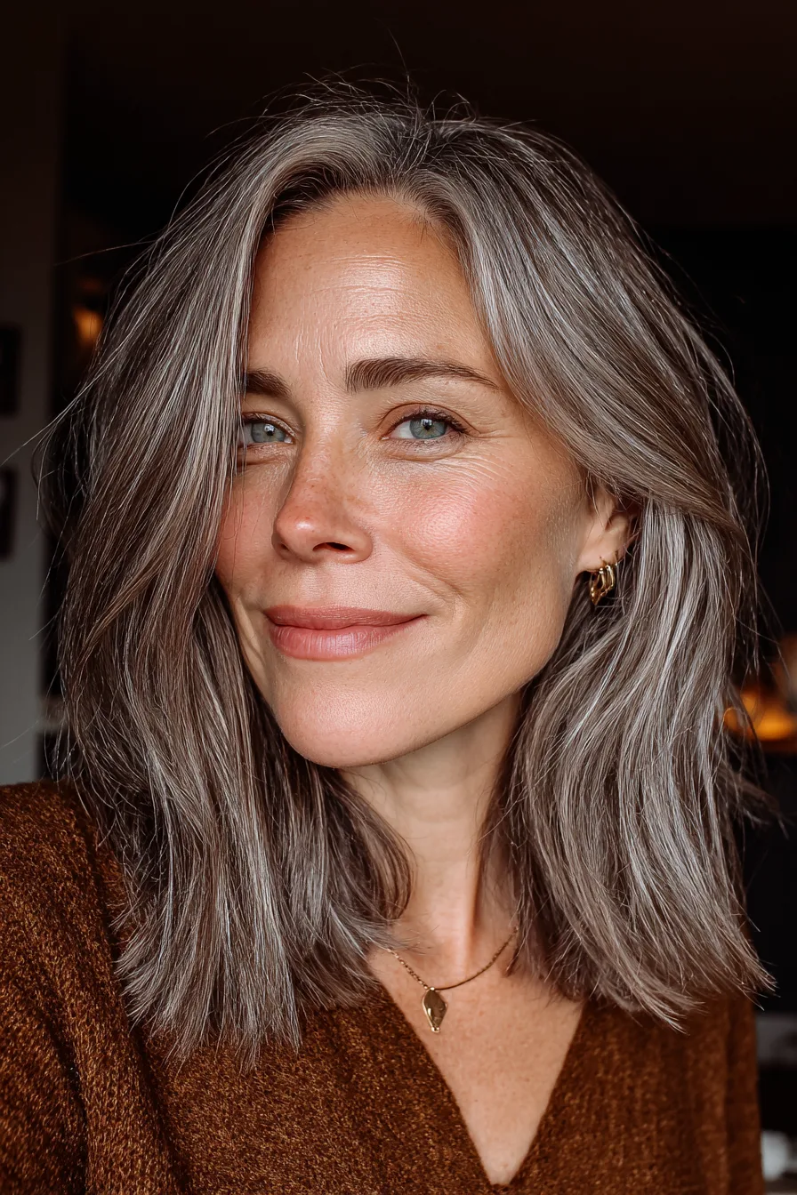 6. Curved-In Ends with Sandy Brown Hue (Medium Length Hairstyles For Women Over 60 With Fine Hair) - Medium Length Hairstyles For Women Over 60 With Fine Hair