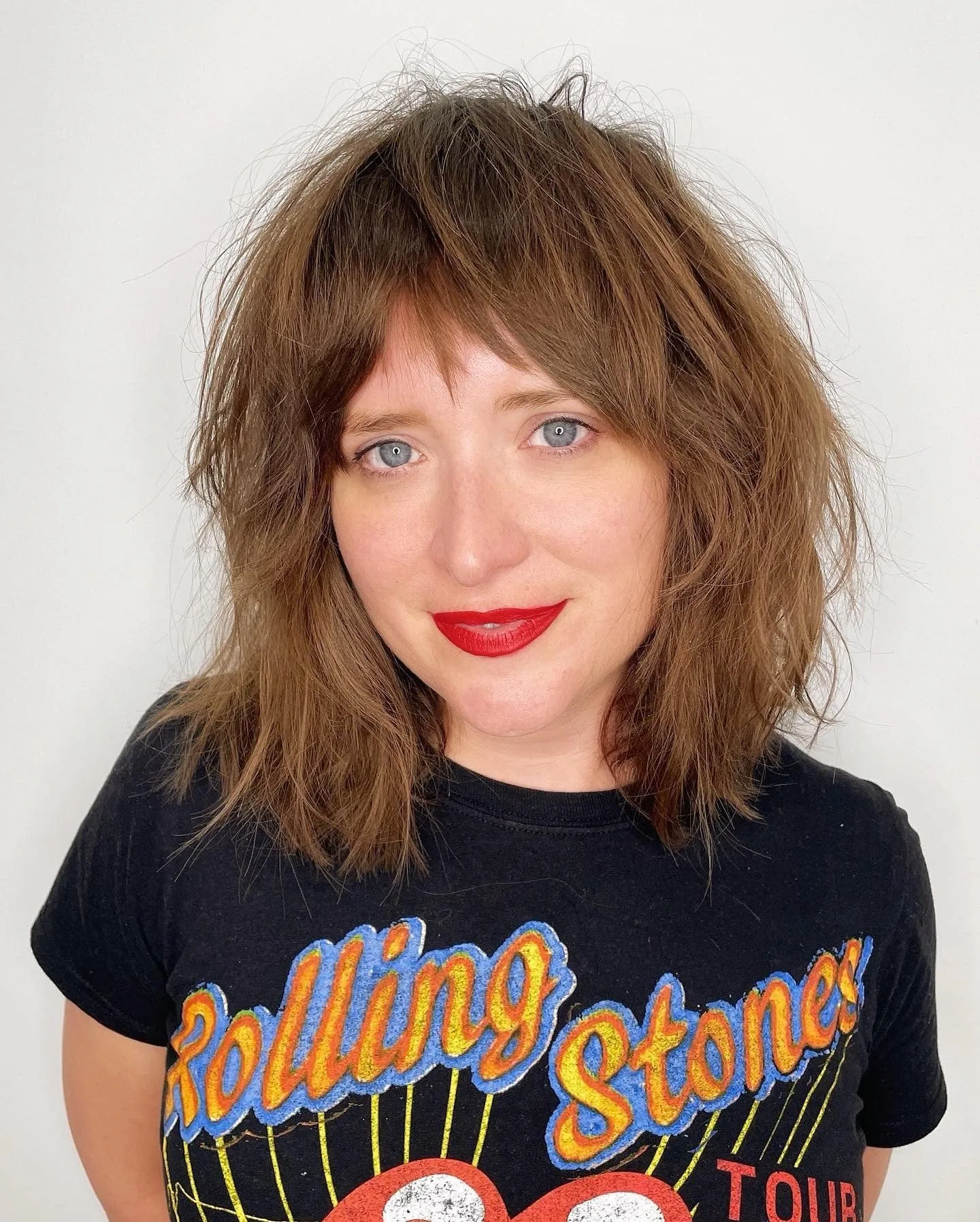 7. Textured Chestnut Bob with Feathered Fringe (Shaggy Bob Haircuts)