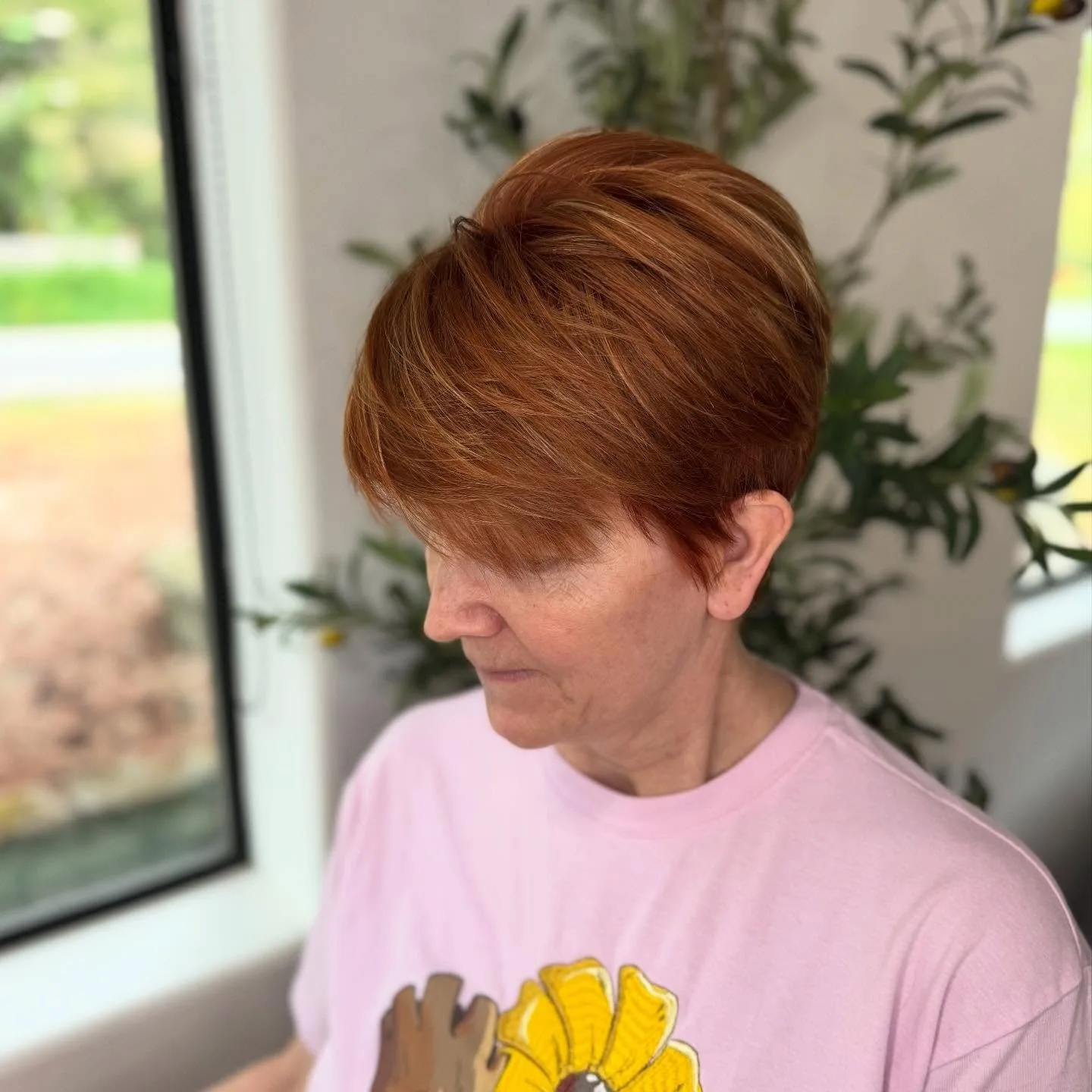 8. Warm Copper Long Pixie (Long Pixie Cuts)