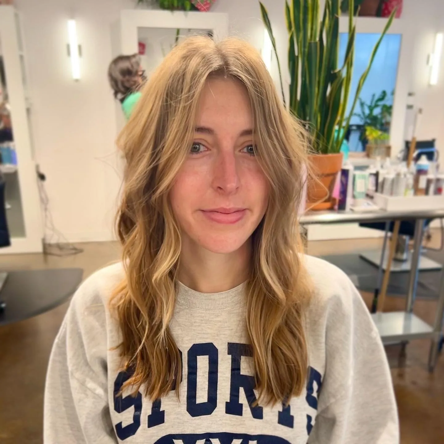 9. Buttery Blonde Layers with Tousled Finish (Long Textured Layers)