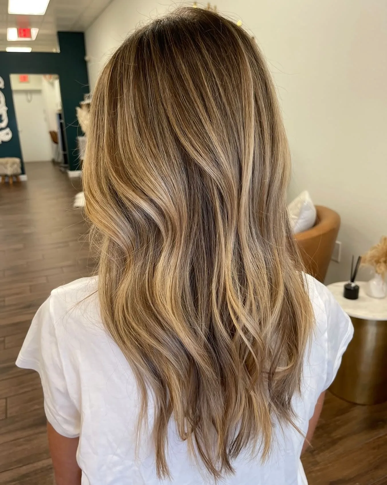 9. Golden Veil Balayage (Caramel Honey Blonde)