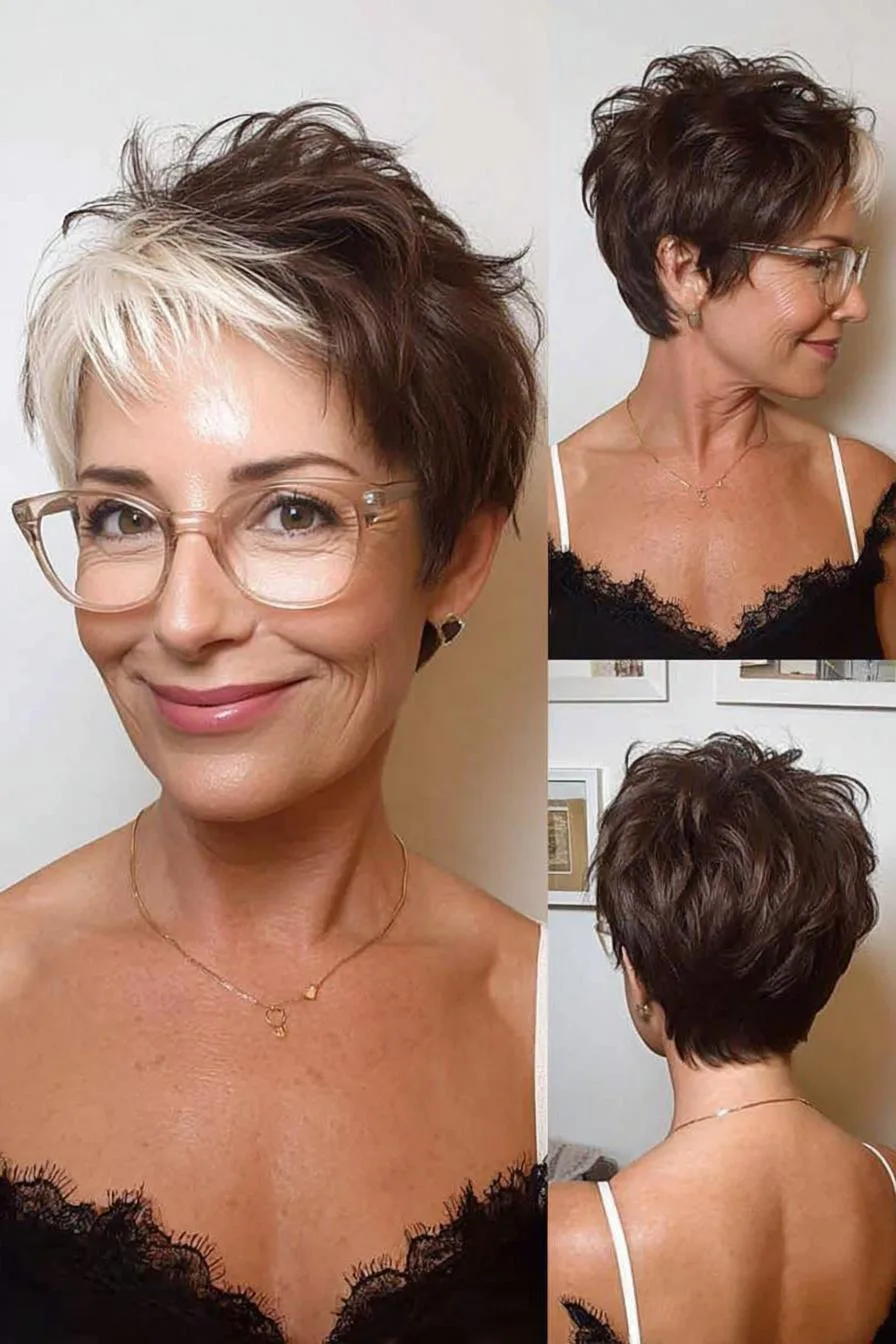 Bold Brunette Pixie Streak