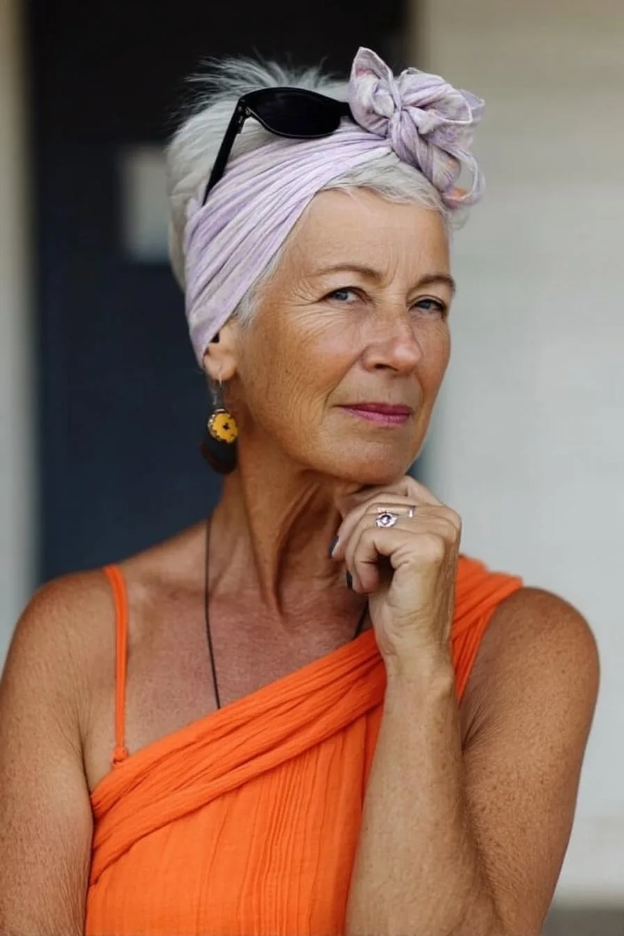 Chic Headscarf and Shades