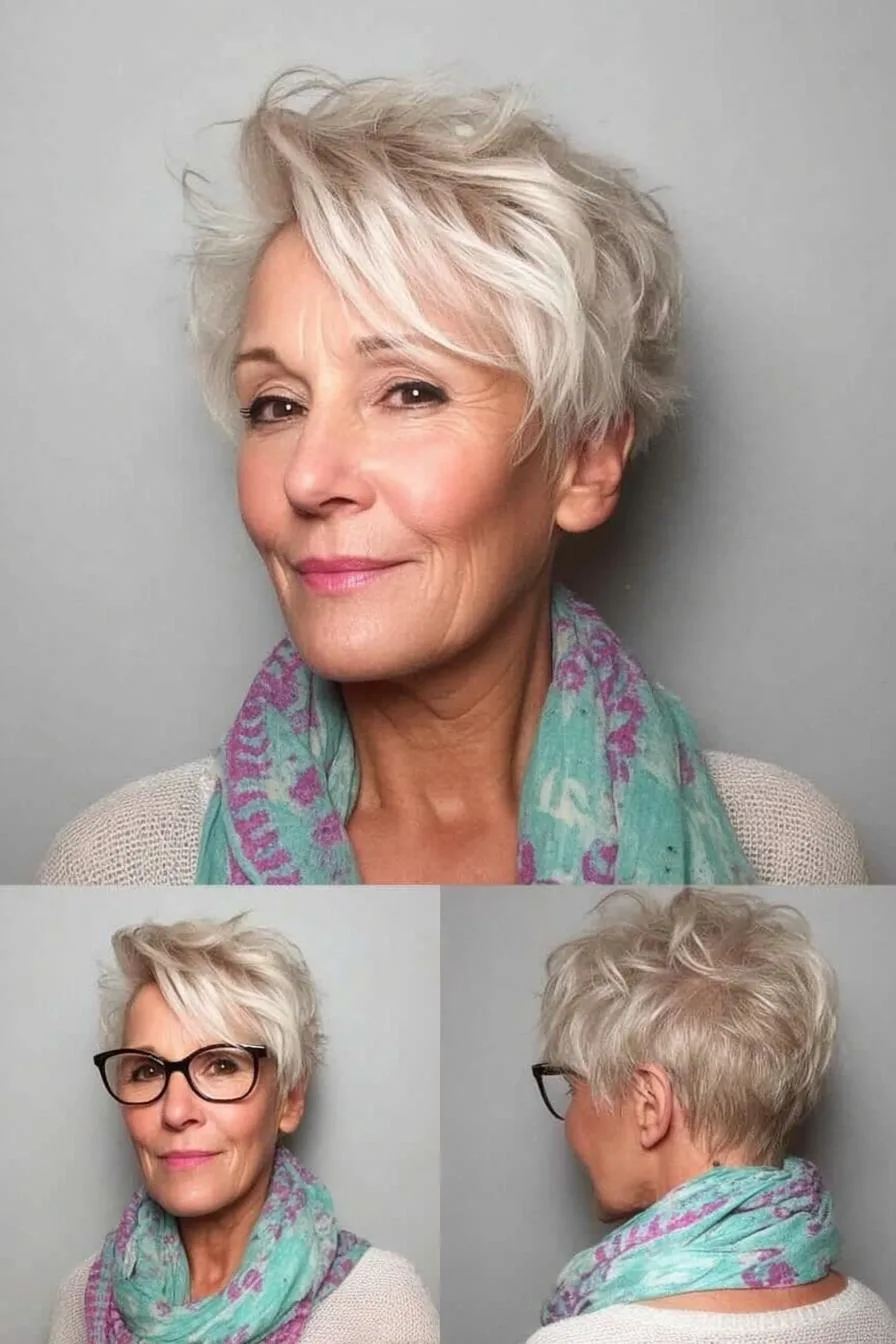 Chic Silver Blonde Pixie
