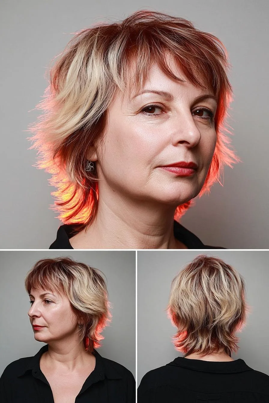 Copper to Creamy Blonde Contrast