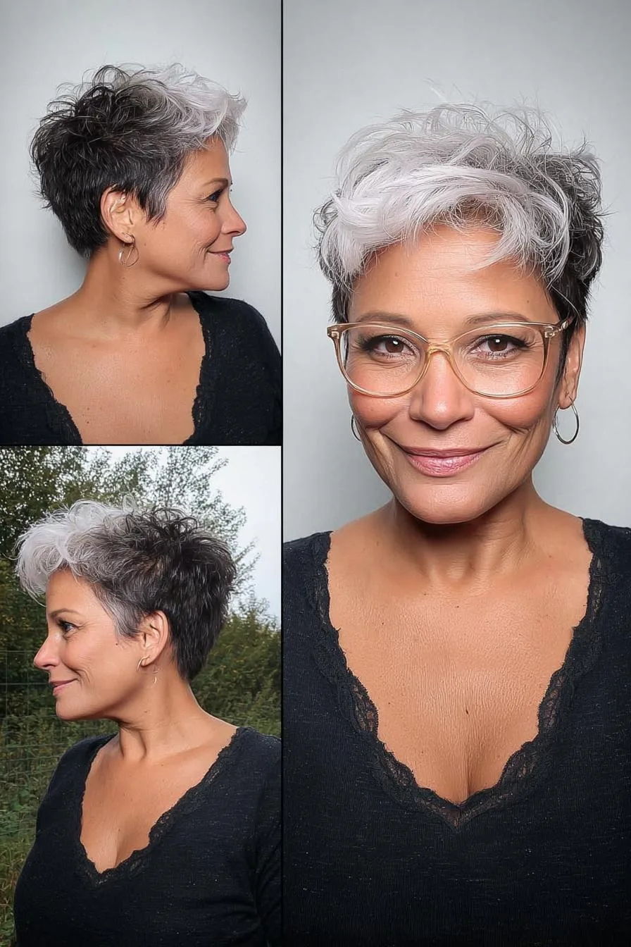 Dark Pixie Silver Fringe