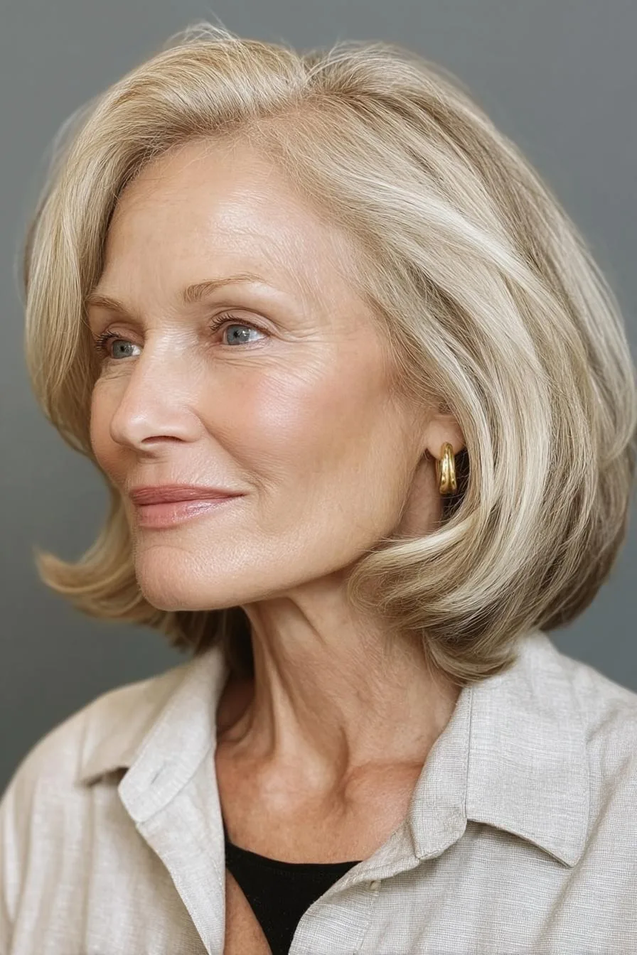 Elegant Blonde Bob Style