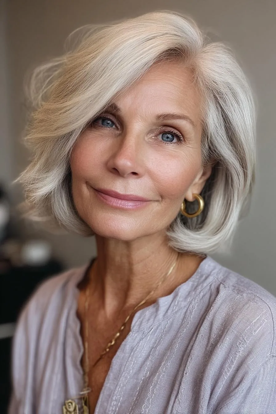 Elegant Silver Hair Style
