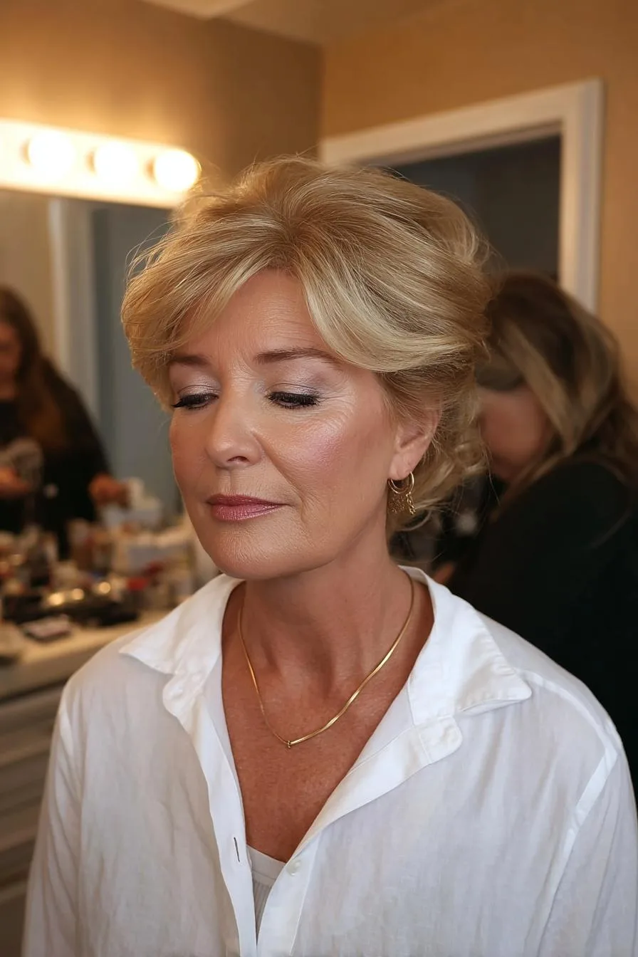 Elegant Updo with Bangs