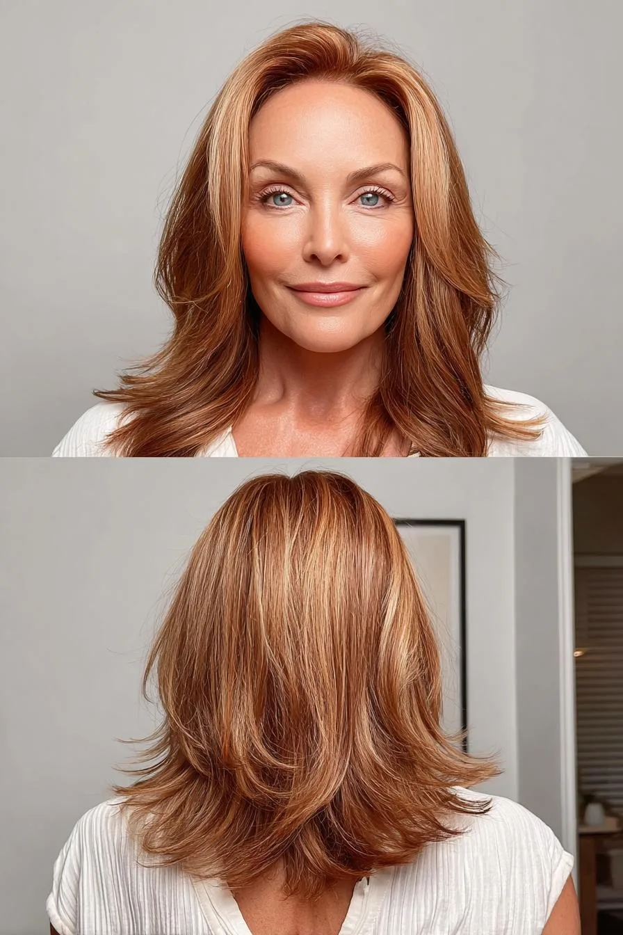 Feathered Layers Caramel Flow