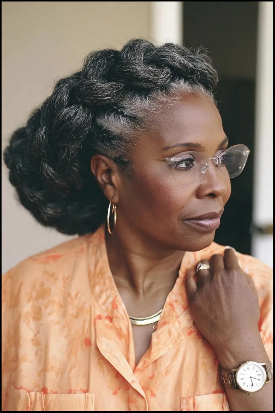 Graceful Textured Gray Updo
