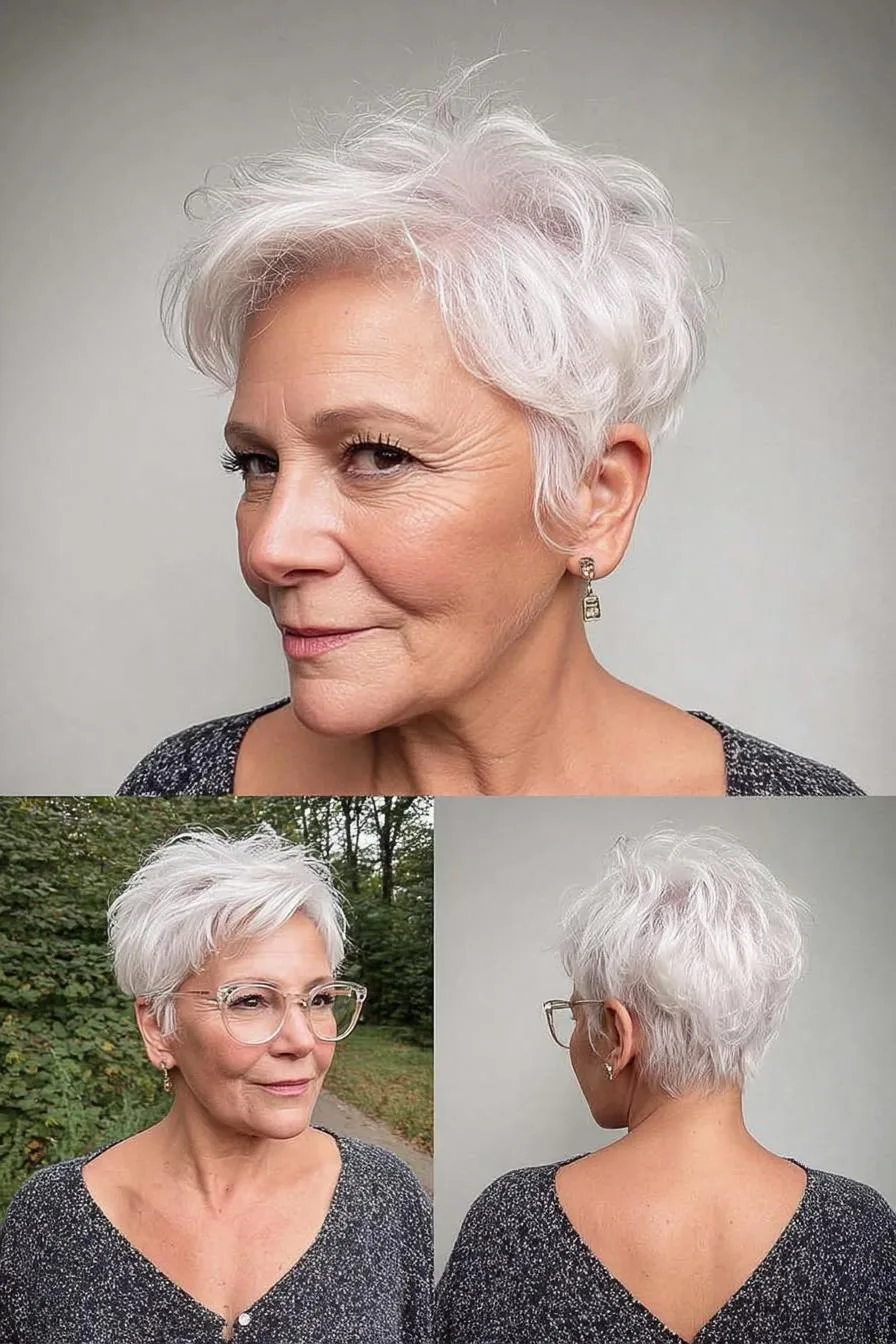 Luminous Tousled Pixie Elegance