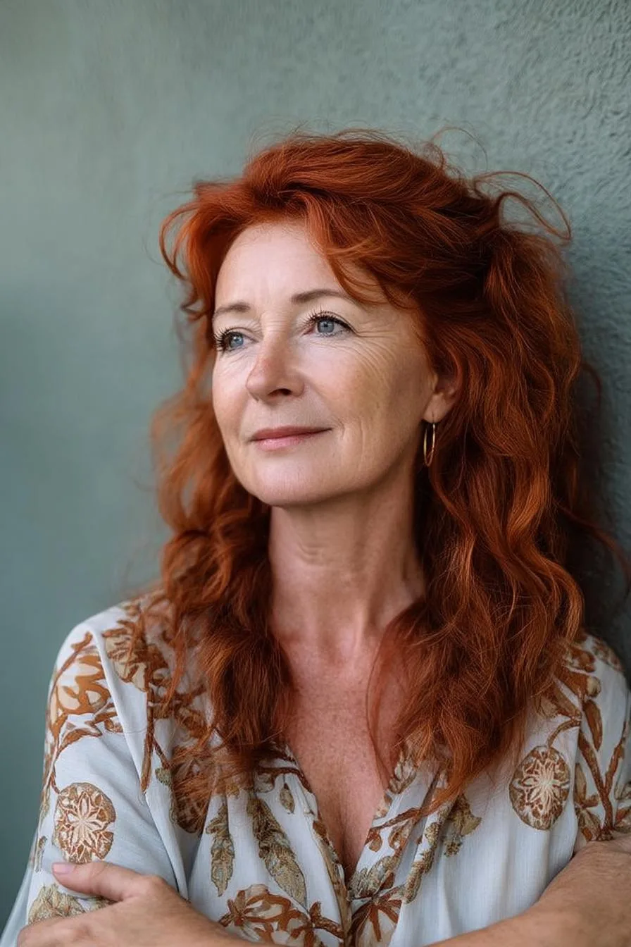 Radiant Waves of Red