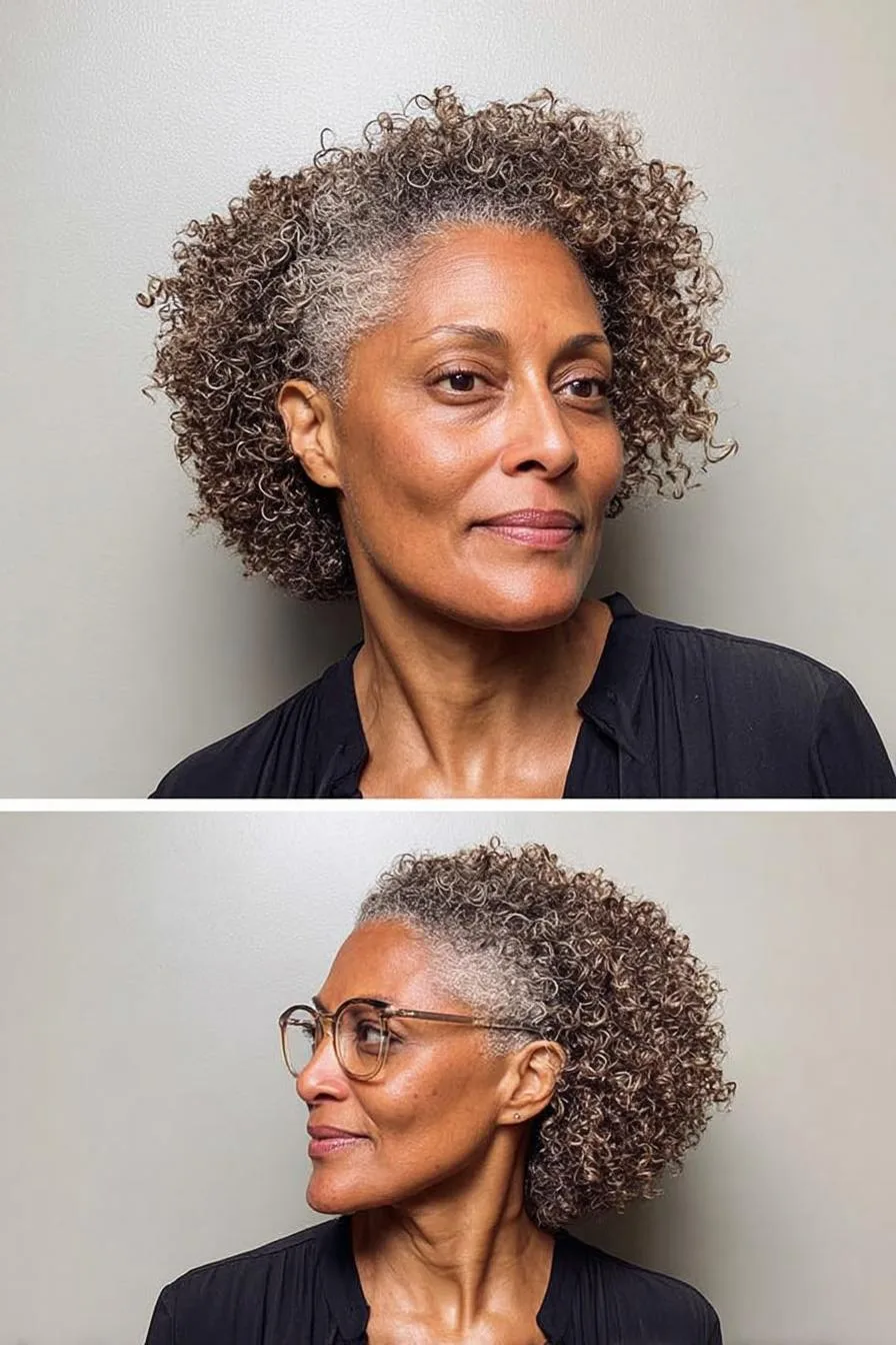 Silver Curls Radiant Confidence