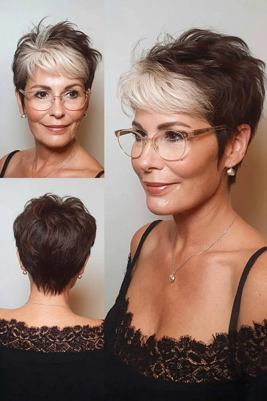Silver streak pixie glow