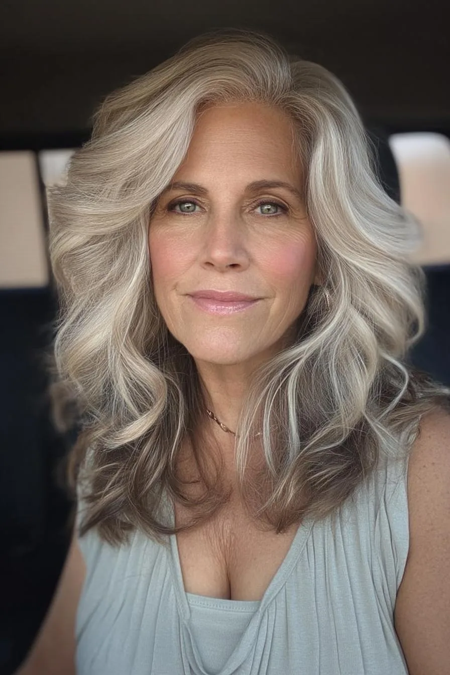 Silver Tresses Flowing Grace