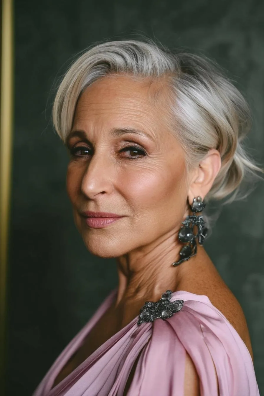 Silver Waves Radiating Elegance