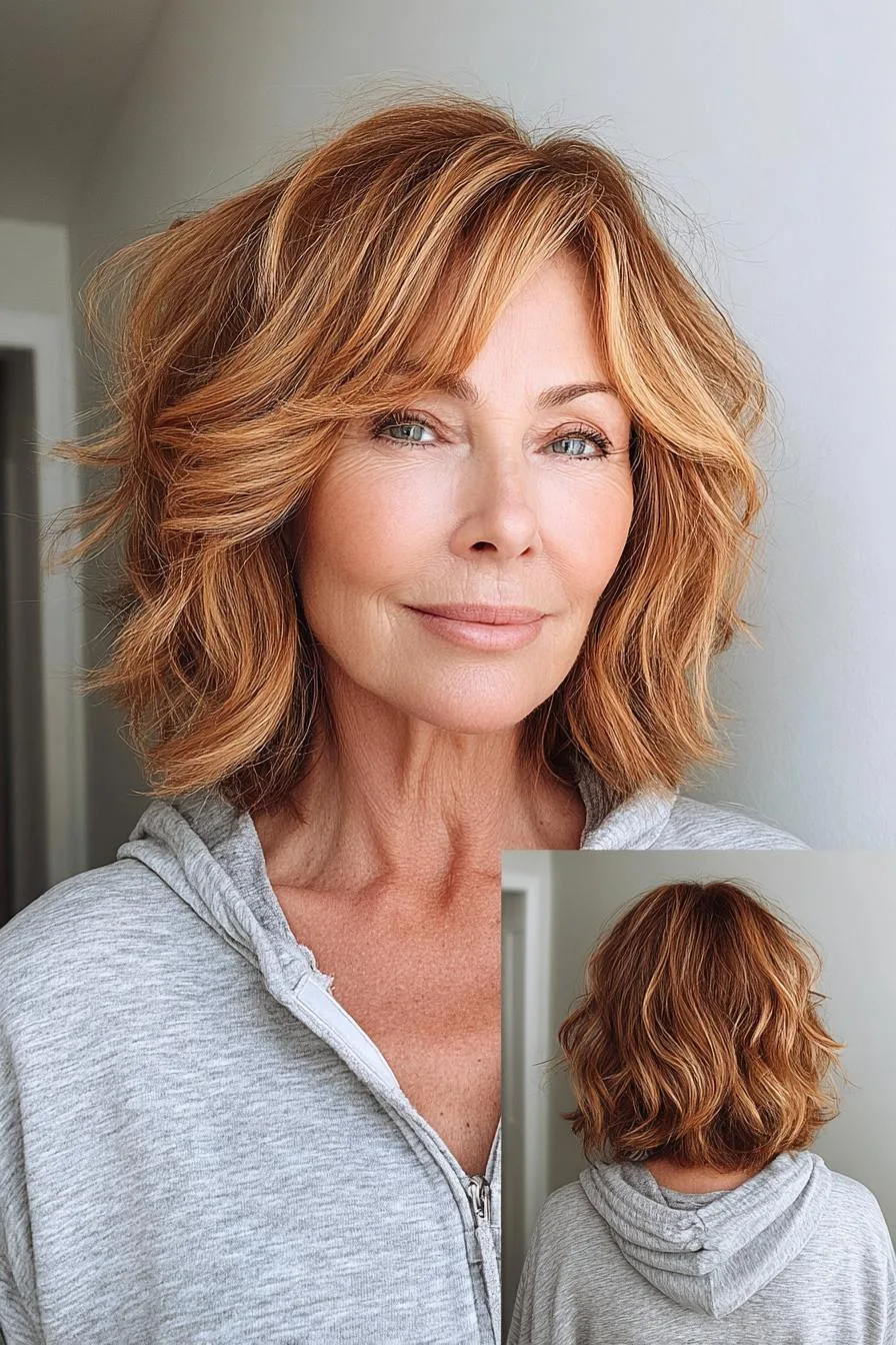 Soft Copper-Blonde Waves