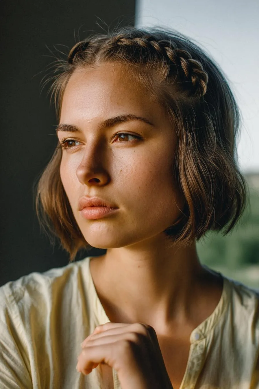 Textured Bob With Braids