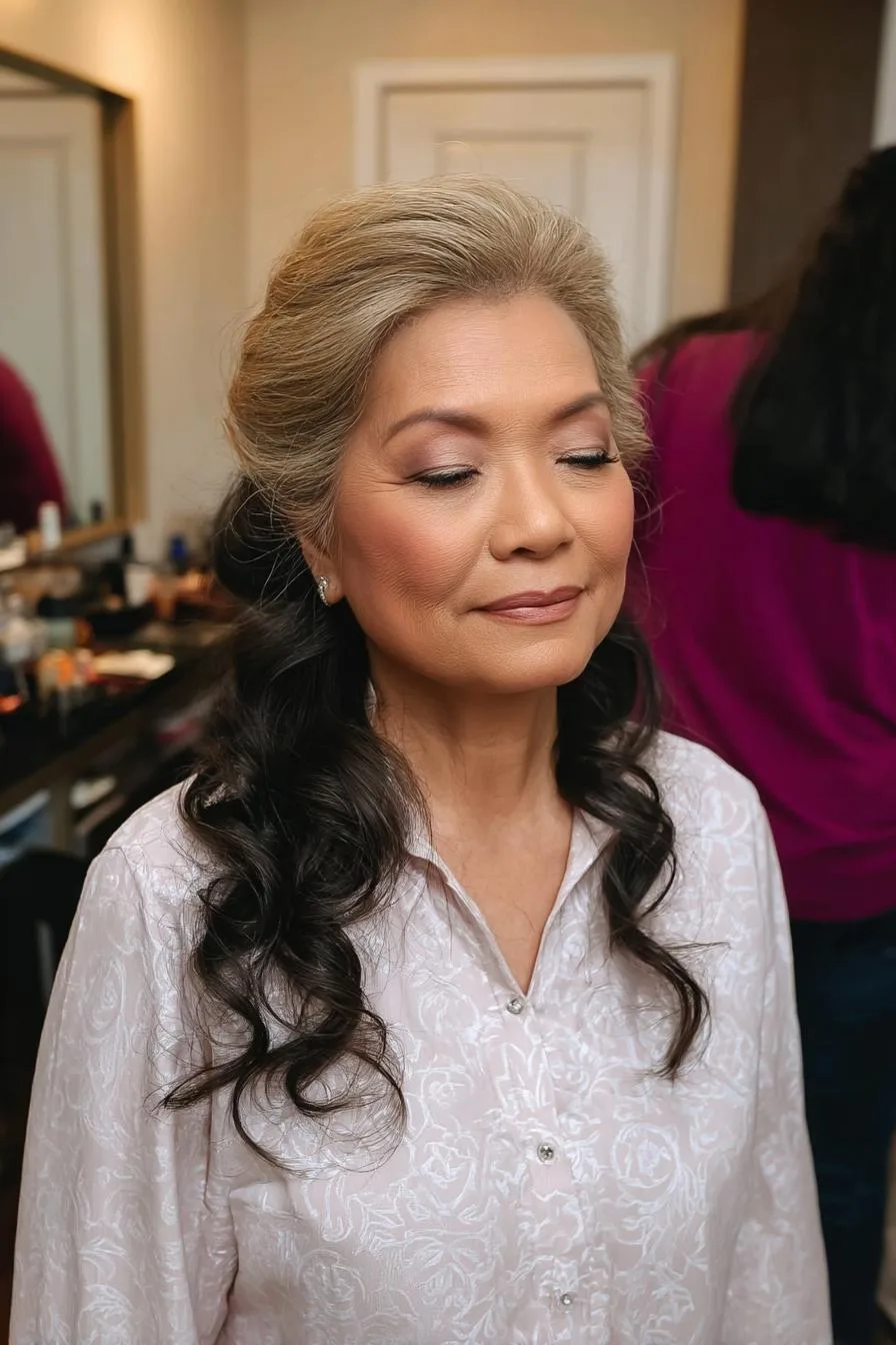 Timeless Flowing Curls Elegance