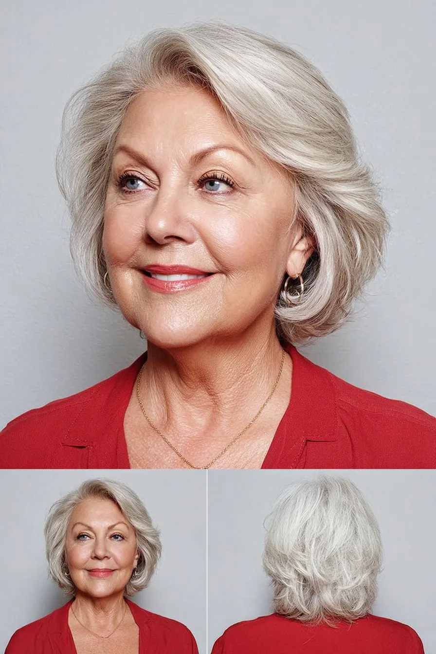 Soft Layered Silver Bob