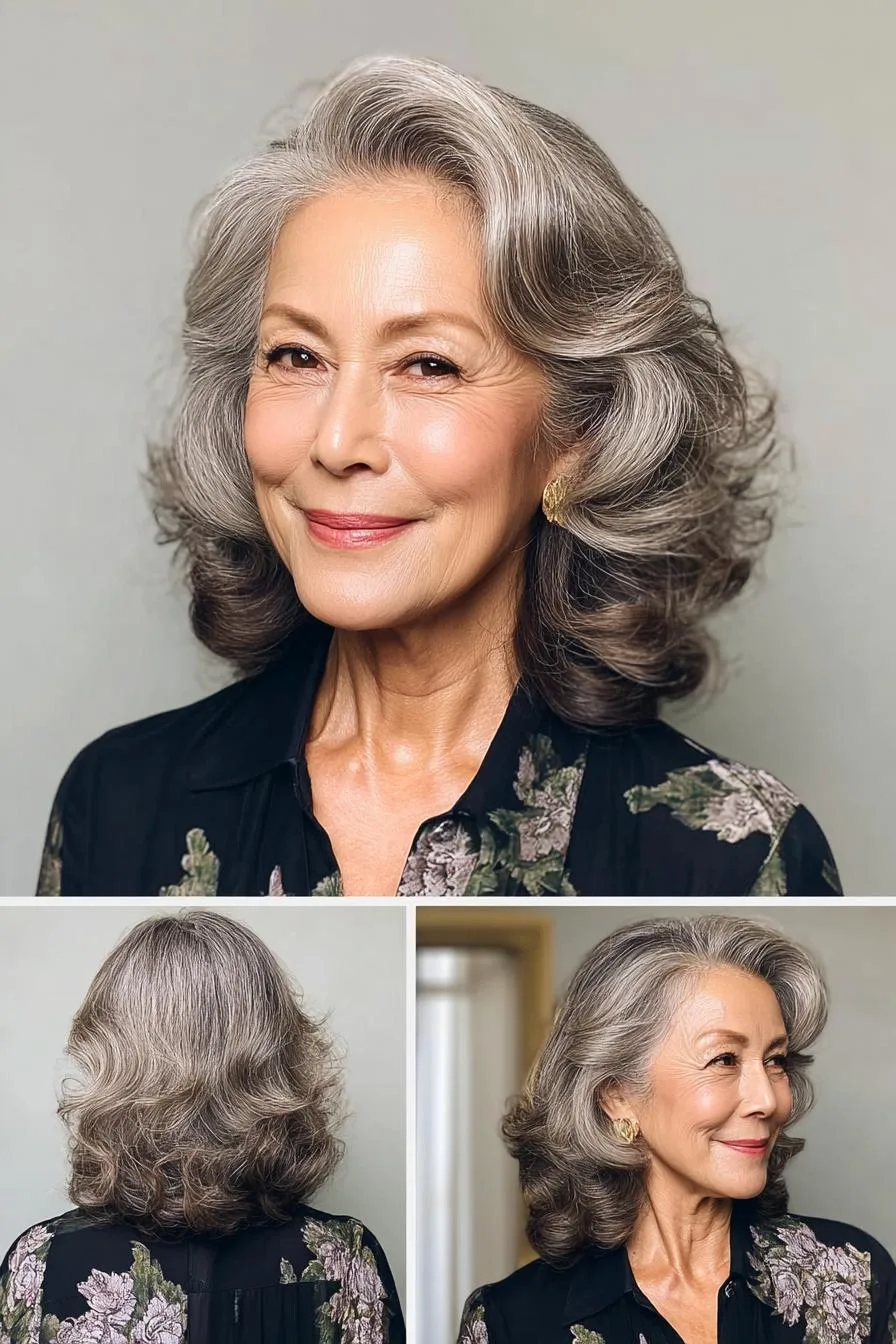 Soft retro silver waves