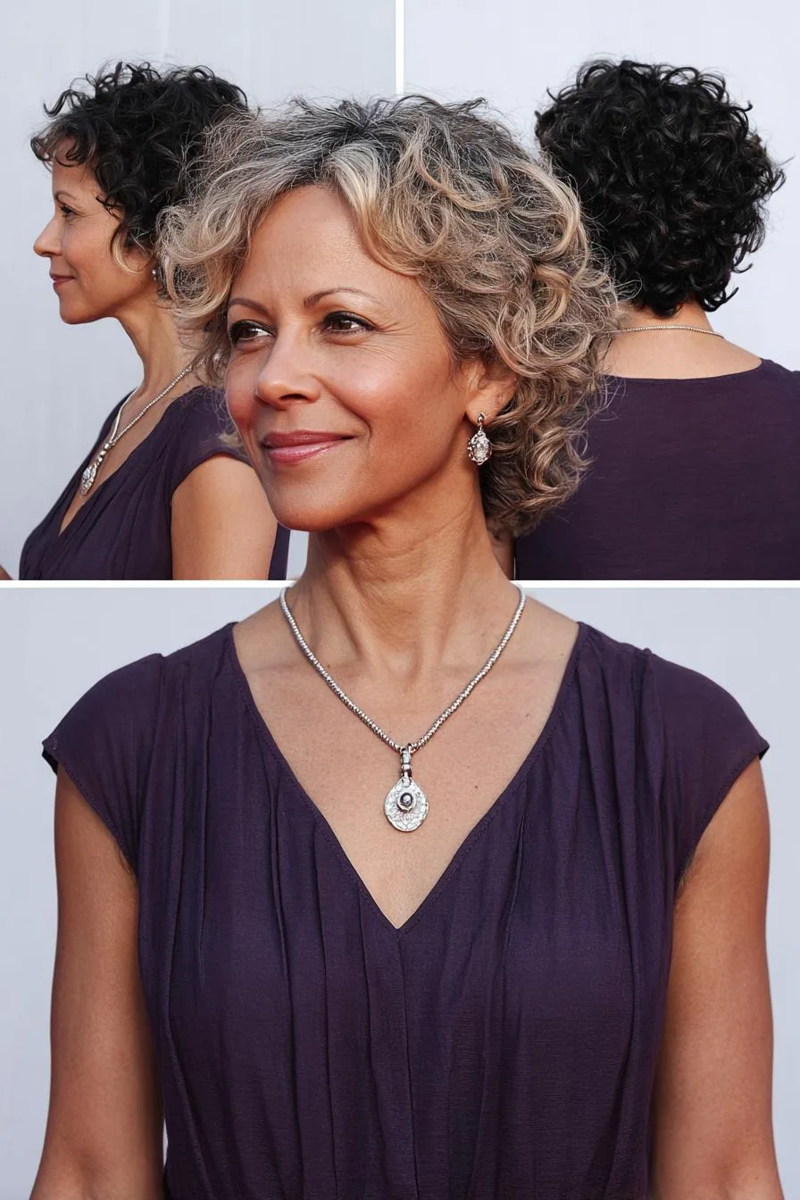 Soft Salt And Pepper Curls