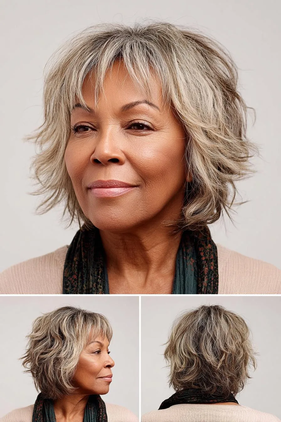 Soft Silver Ash Blonde Bob