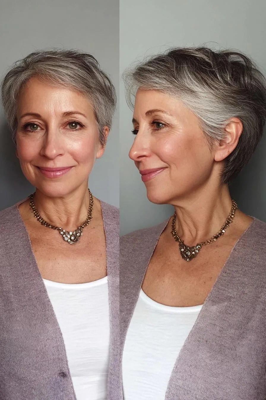 Textured Silver Pixie Confidence
