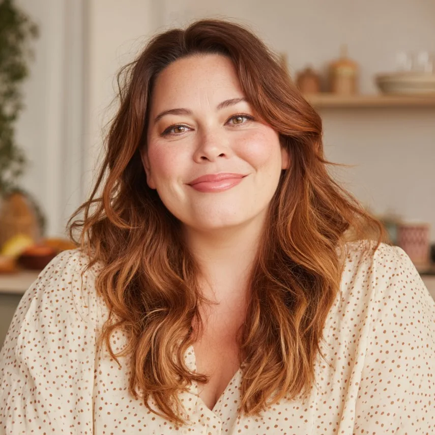 Beautiful Long Layered Waves with Warm Highlights