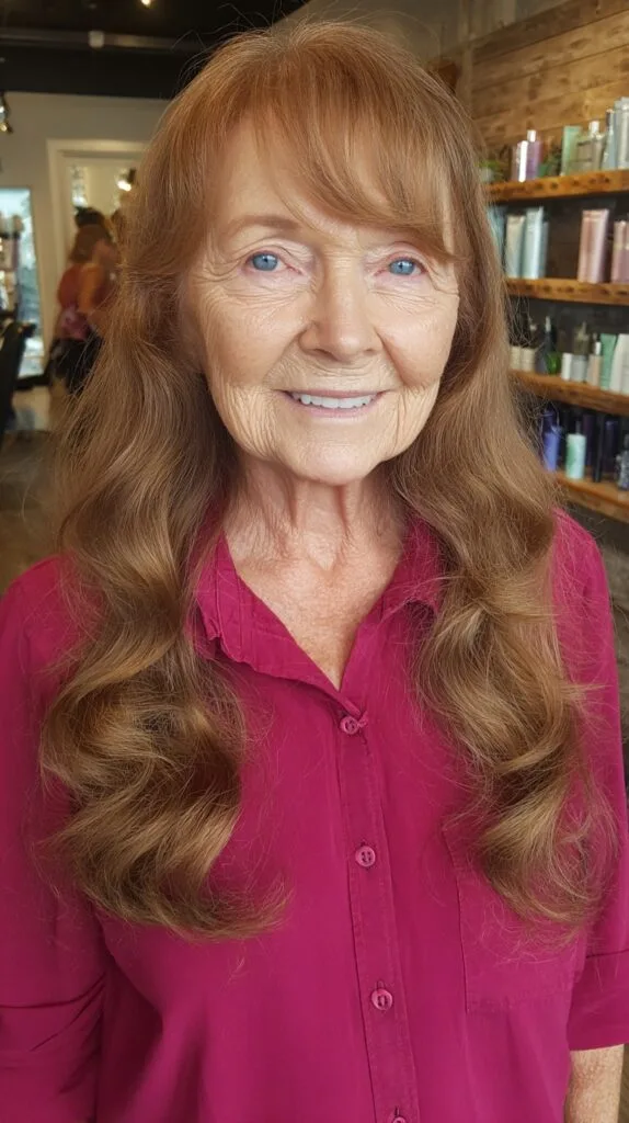 Beautiful Long Wavy Layers with Soft Front Fringe
