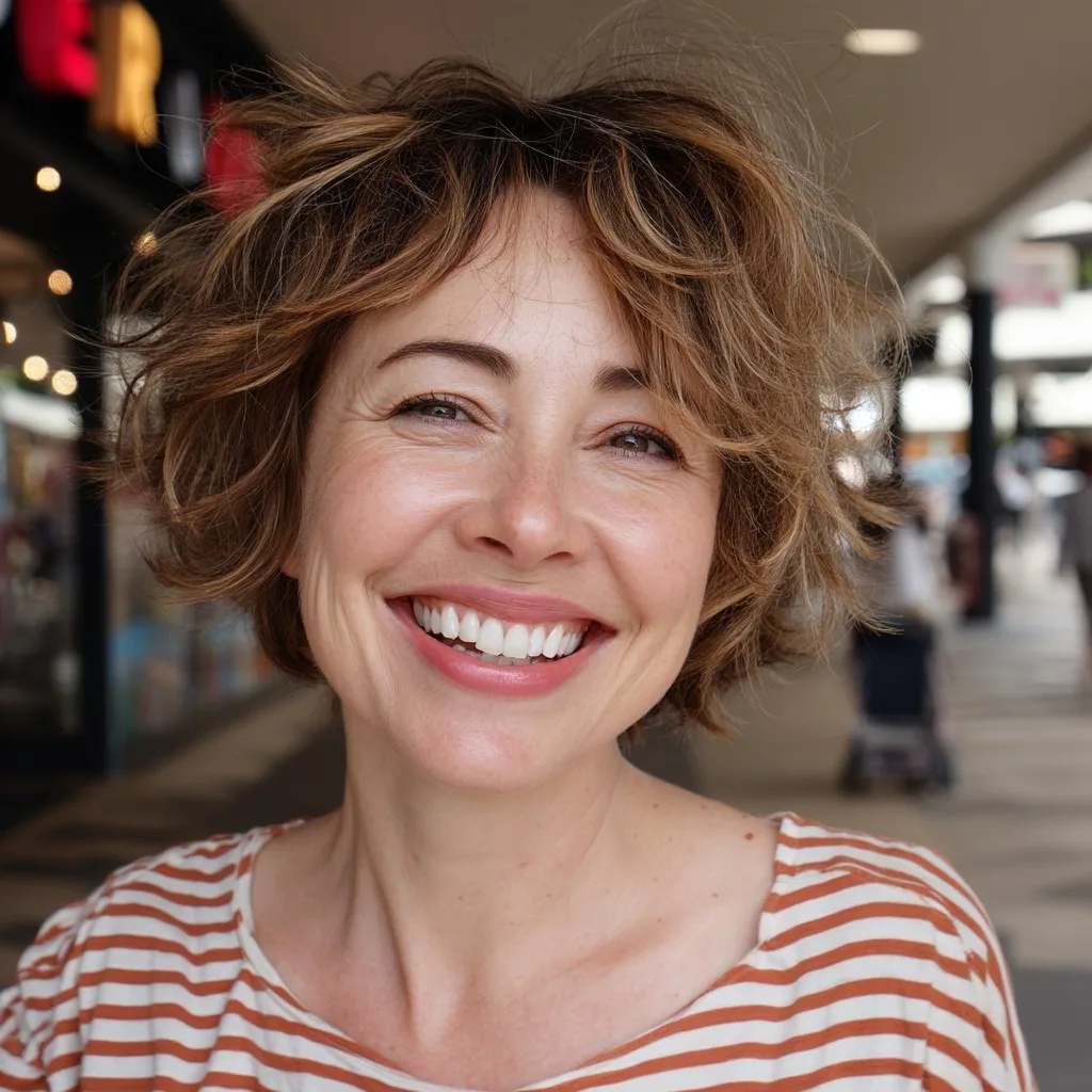 Beautifully Textured Short Bob with Effortless Waves