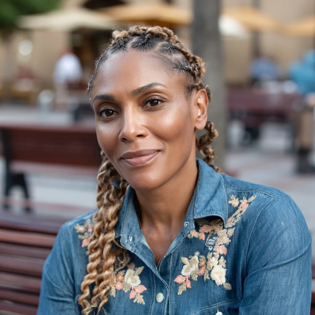 Bohemian Box Braids with Loose Ends