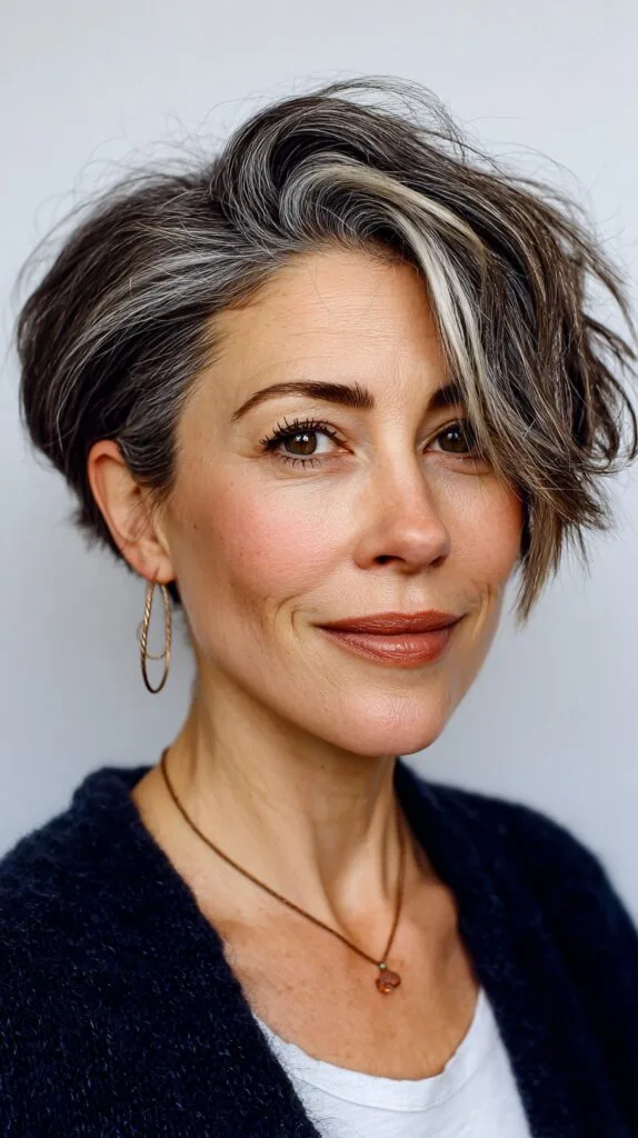 Bold Silver Textured Layers with Contrasting Highlights