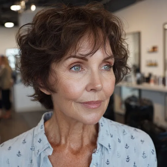 Charming Curly Bob with Soft Layers