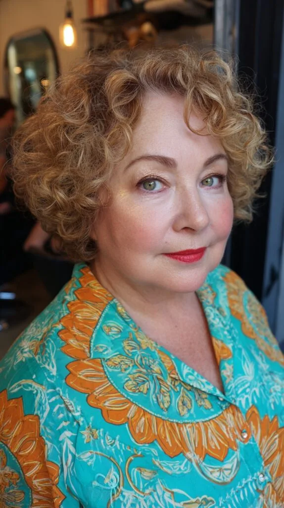 Charming Curly Bob with Soft Volume
