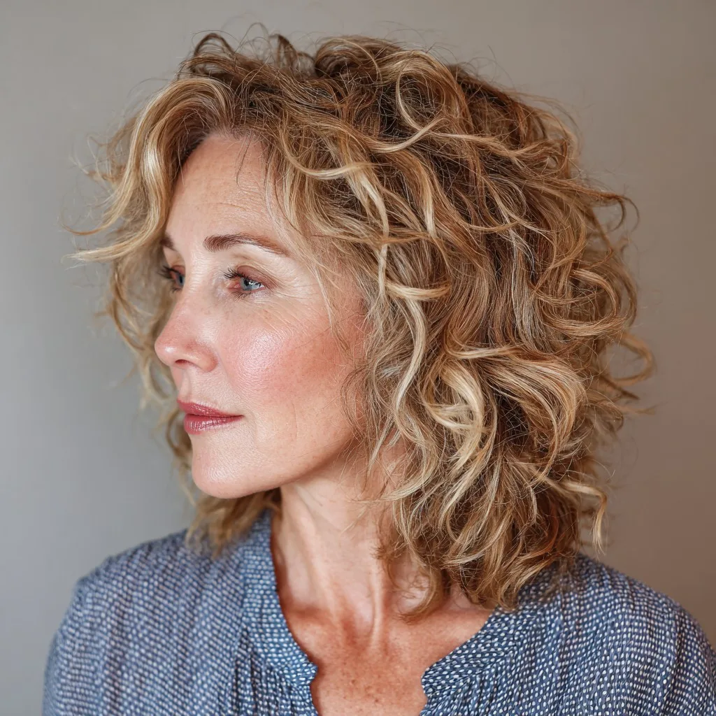 Charming Curly Shag with Lively Volume