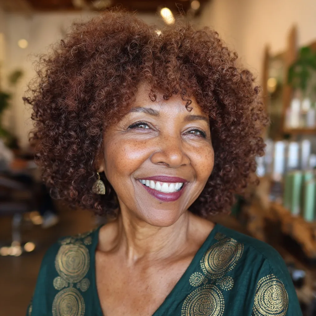 Charming Shoulder-Length Coily Cut with Defined Curls