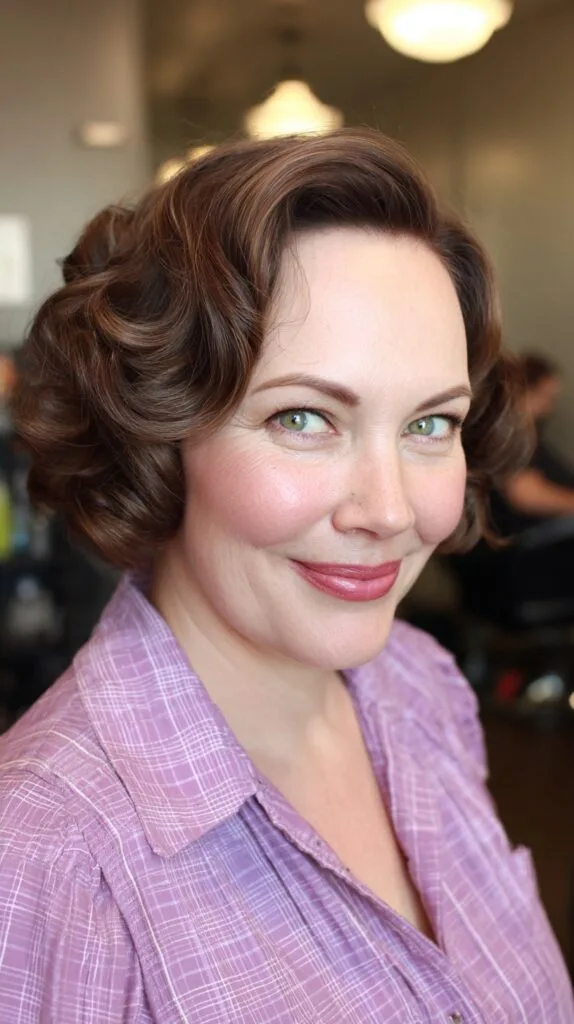 Charming Vintage-Inspired Curly Bob