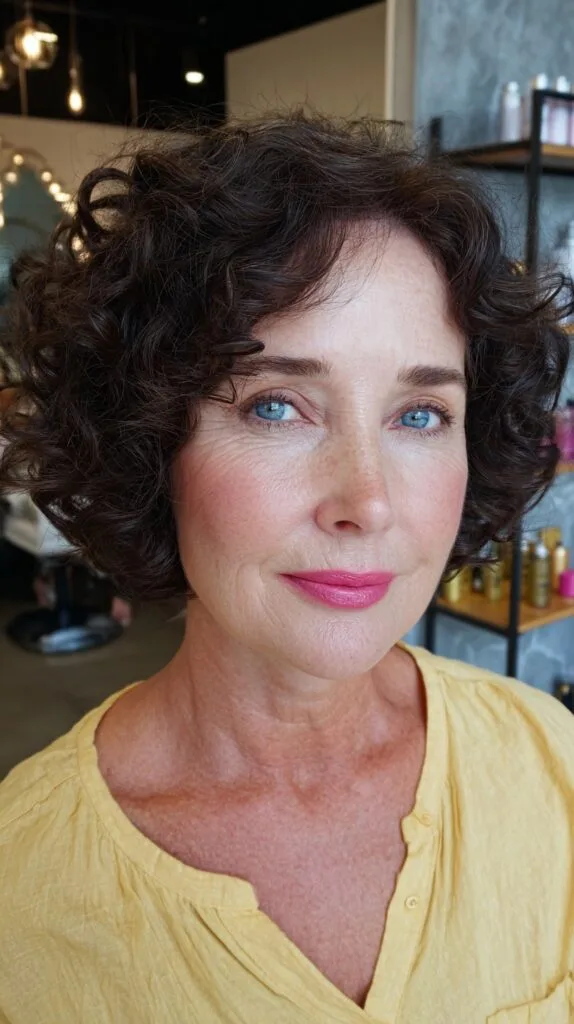 Charming Vintage-Inspired Short Curly Cut