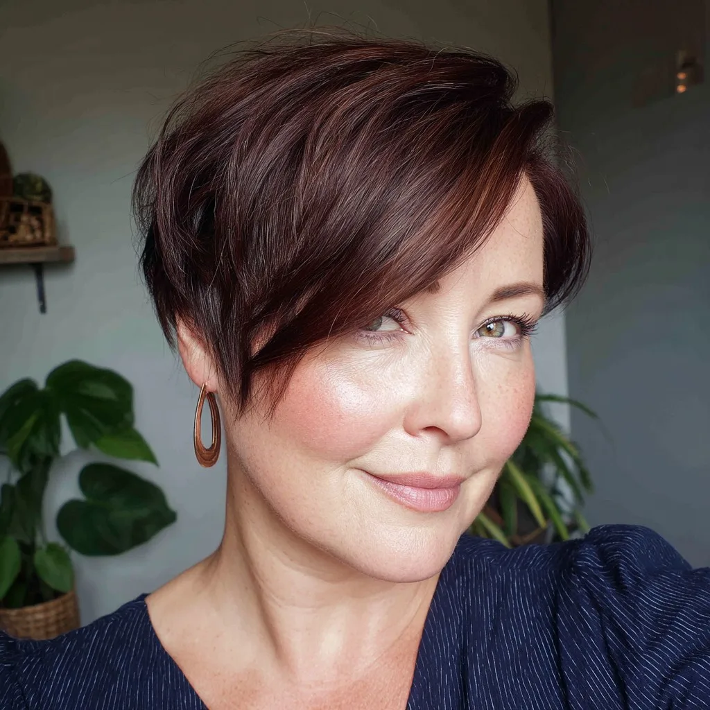 Chic Asymmetrical Short Cut with Subtle Layers